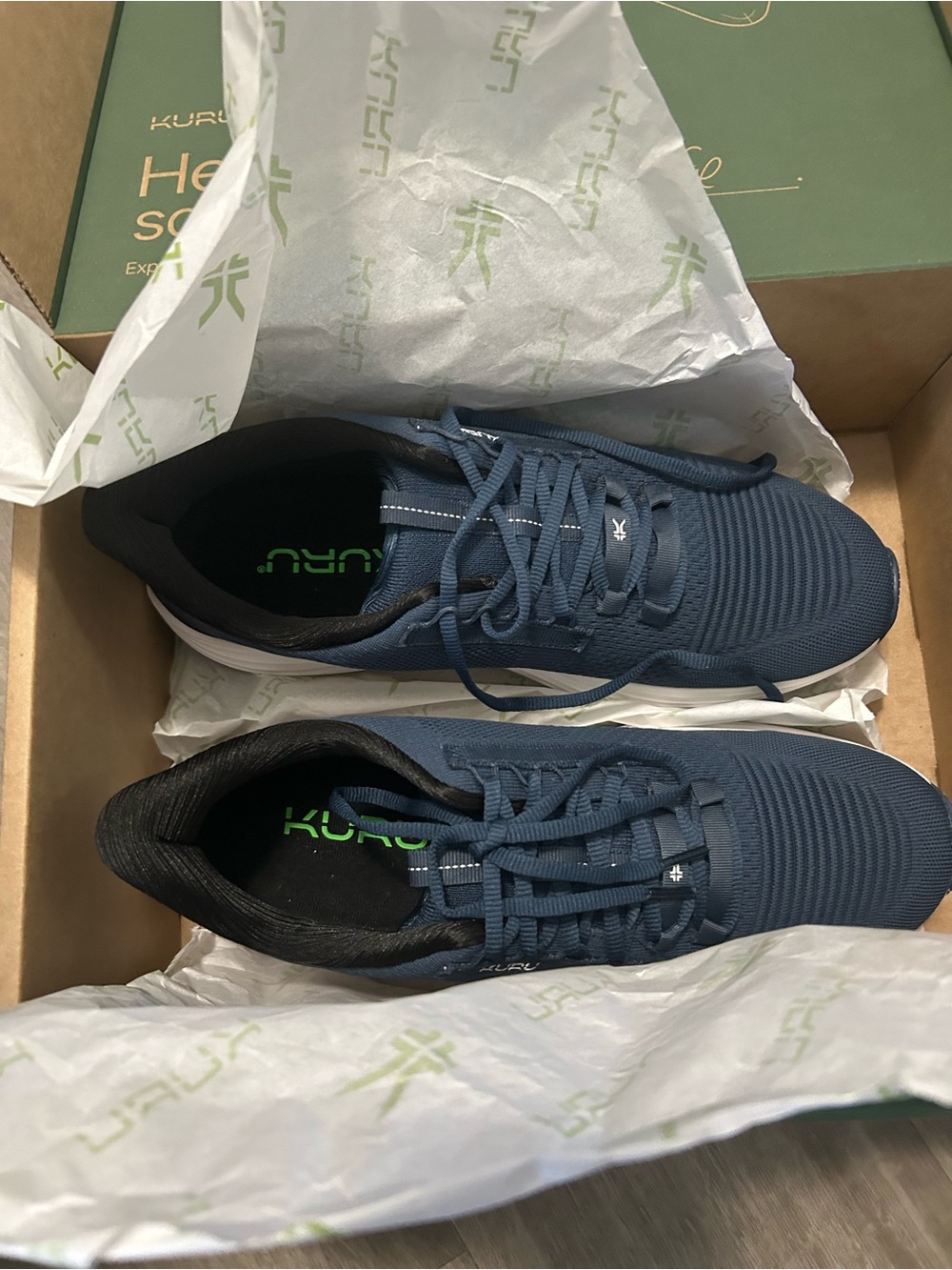 KURU Men’s Navy and Black Performance Sneakers,New
